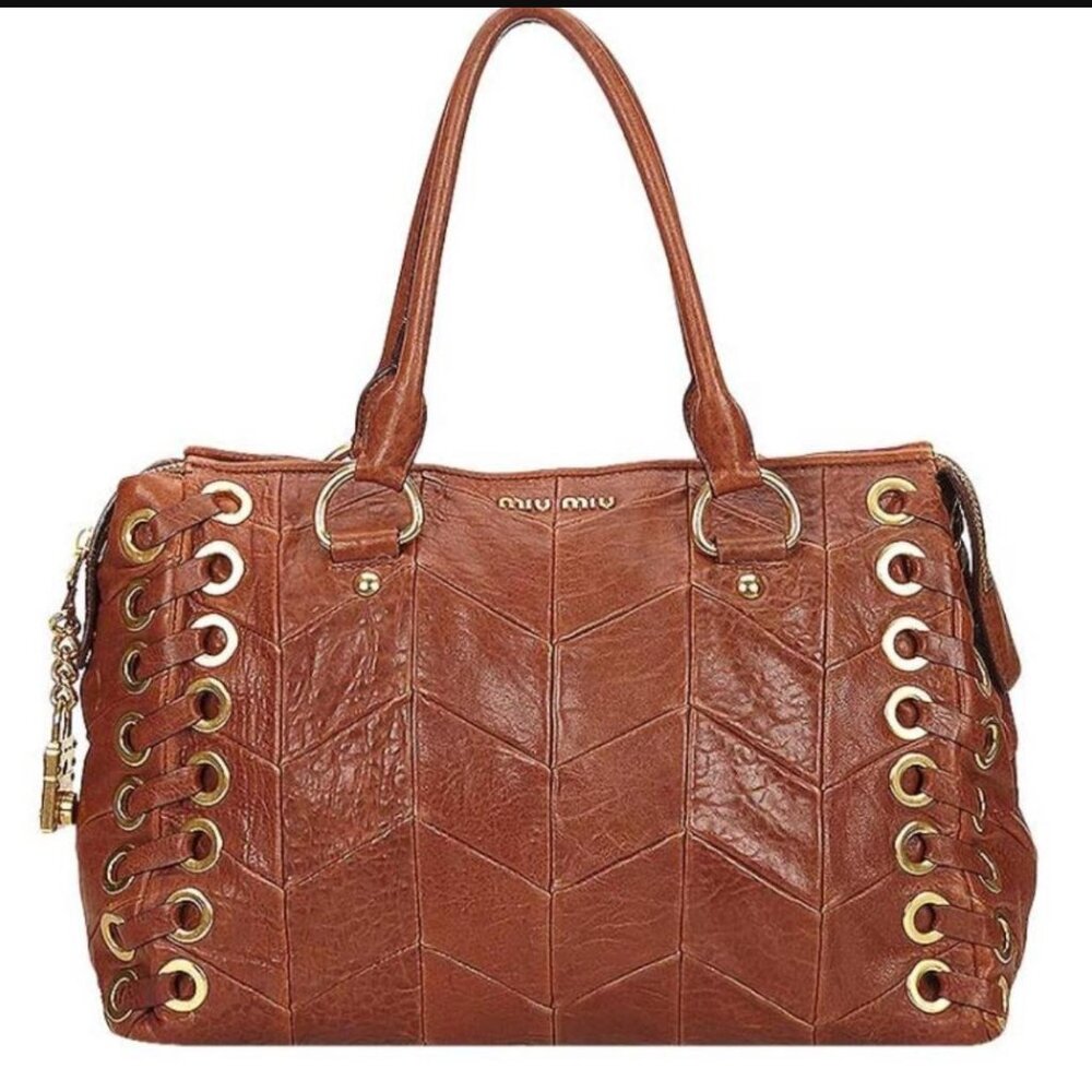Vintage Miu Miu brown leather bag